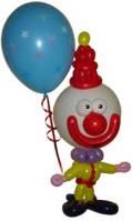 clown en ballons sculptés par Fabrizio le magicien fantaisiste à Marseille et région PACA France, petit clown en ballons, magic balloon marseille