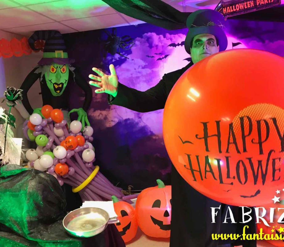 spectacle Halloween à Marseille et région Provence avec Fabrizio et ses ballons magiques