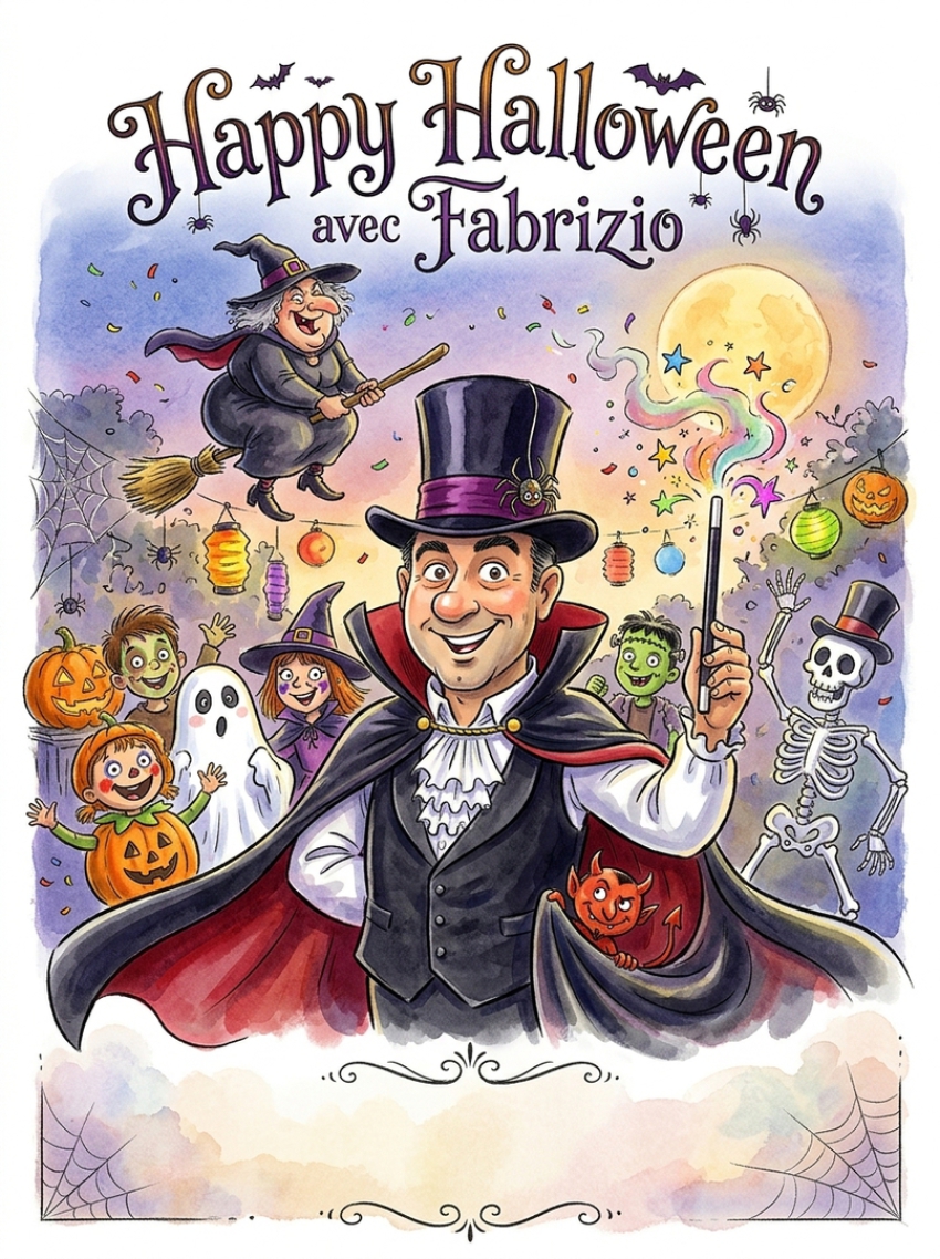 Spectacle de magie spécial Halloween à Martigues,Istres,Port de Bouc,Fos-sur-Mer,Marseille et dans toute la Provence avec Fabrizio le magicien fantaisiste.