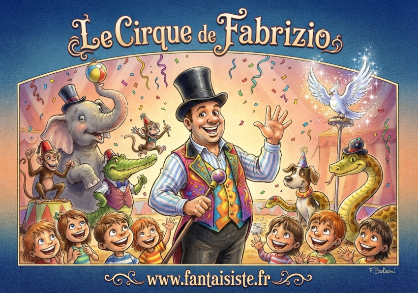 Le cirque de Fabrizio,spectacles pour enfants à Martigues,Fos sur Mer,Istres,Marseille Provence.