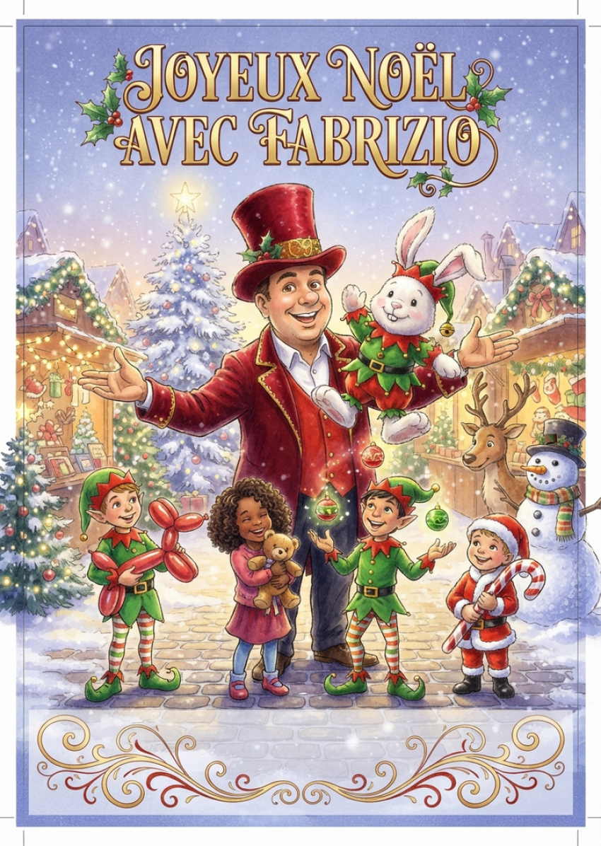 Spectacle de magie spécial Noël avec Fabrizio à Martigues,Istres,Fos sur Mer,Marignane,Miramas,Port de Bouc,St Martin de Crau et toute la Provence.