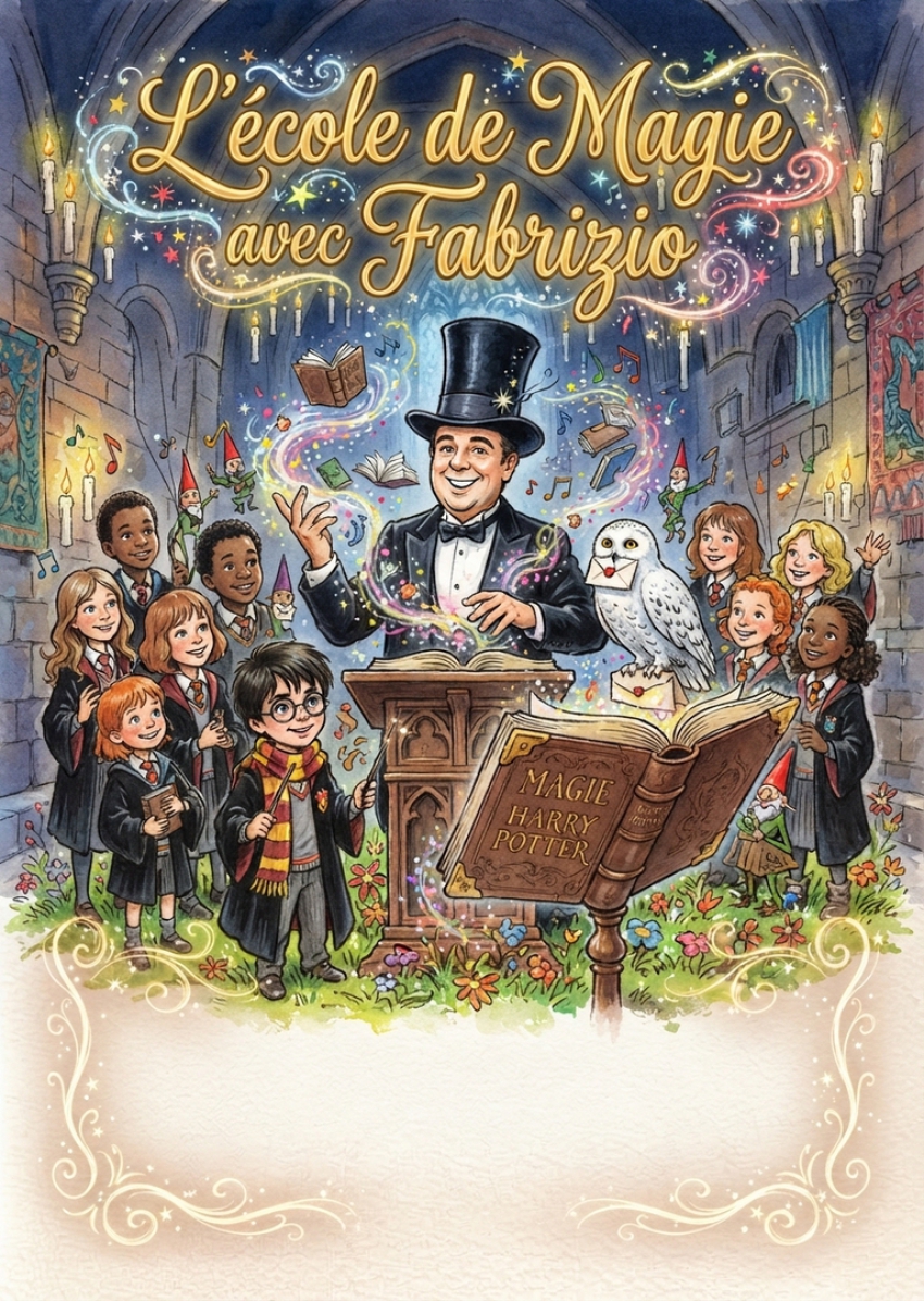 Spectacle de magie spécial Harry Potter avec Fabrizio le magicien des enfants à Martigues et toute la région Provence,le agicien fantaisiste.